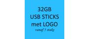 32GB USB STICKS MET LOGO