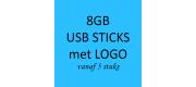 8GB USB STICKS MET LOGO