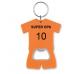 Oranje voetbal t-shirt flesopener sleutelhanger met naam en of foto