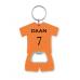 Oranje voetbal t-shirt flesopener sleutelhanger met naam en of foto