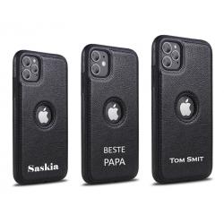 Lederen iPhone 13 mini hoesje ontwerpen, zwart kleur