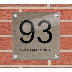 Huisnummer bord met naam model 1102