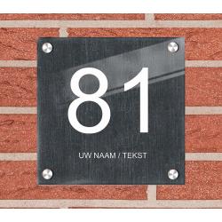 Huisnummer bord met naam model 1110