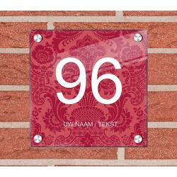 Huisnummer bord met naam model 1111