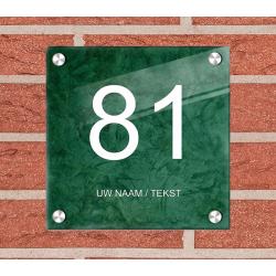 Huisnummer bord met naam model 1117