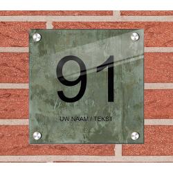 Huisnummer bord met naam model 1135