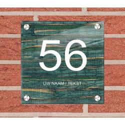 Huisnummer bord met naam model 1136