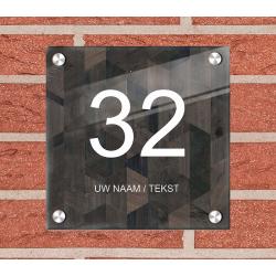Huisnummer bord met naam model 1140