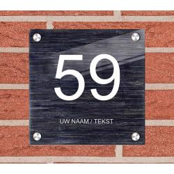 Huisnummer bord met naam model 1143