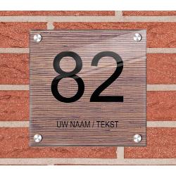 Huisnummer bord met naam model 1146
