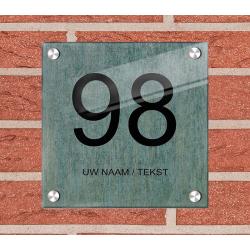 Huisnummer bord met naam model 1147