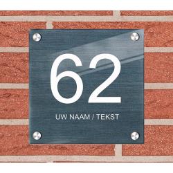 Huisnummer bord met naam model 1149