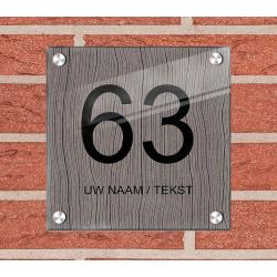 Huisnummer bord met naam model 1150