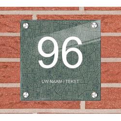 Huisnummer bord met naam model 1156