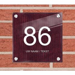 Huisnummer bord met naam model 1162