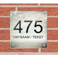 Huisnummer bord met naam model 1029