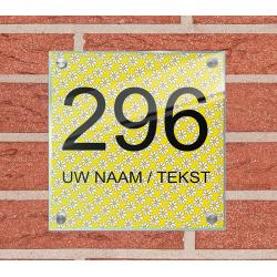 Huisnummer bord met naam model 1030
