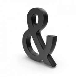 3D Plexiglas Ampersand Symbool