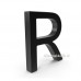 Plexiglas 3D letter R