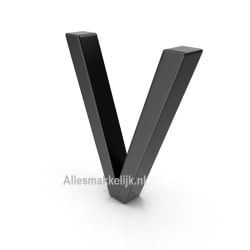 3D letters V plexiglas / kunststof 