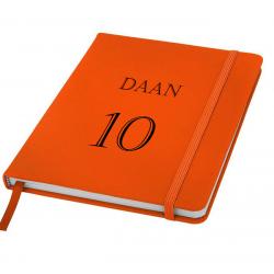 Notitieboek A5 met naam, foto bedrukken (oranje)