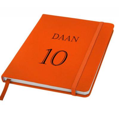 Notitieboek A5 met naam, foto bedrukken (oranje)