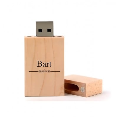 Bart Naam Kado USB Stick van Natuurlijk Hout