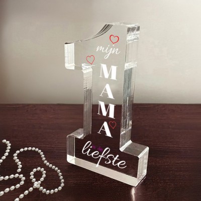 #1 Award Plexiglas - Persoonlijk Moederdagcadeau met Naam