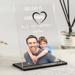 Cadeau Vaderdag Plexiglas fotostandaard 