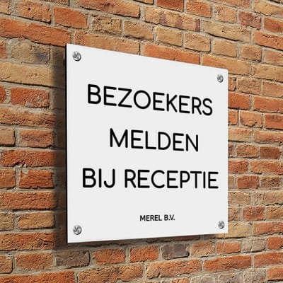 20x20cm Aluminium Dibond Bord met Tekst Maken