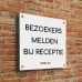 10x10cm Aluminium Dibond Bord met Tekst voor Buiten