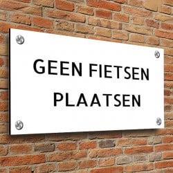 20x41,5cm Aluminium Dibond Tekstbordje (ONTWERP ZELF)