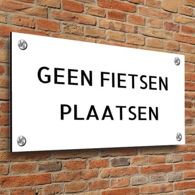 20x41,5cm aluminium borden met tekst, gepersonaliseerd ontwerp