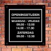 Zwart metalen dibond tekstbord met eigen ontwerp