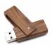 Walnoot hout uitklap USB stick 16gb