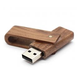 3.0 walnoot hout uitklap USB stick 128gb