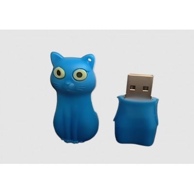 Blauwe Kat vorm usb stick. 16gb