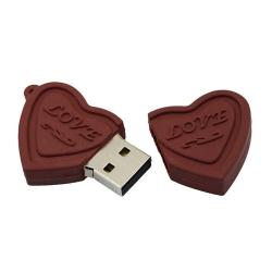 Chocolade hart usb stick 64GB