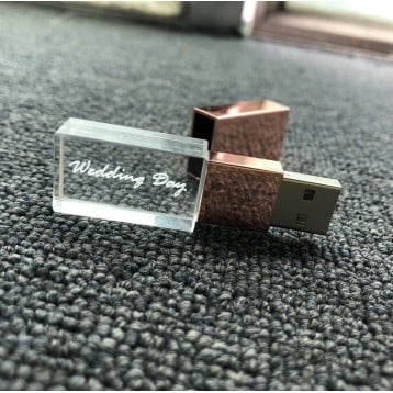 Kristal metaal doppen usb stick met naam/foto 3D bedrukken 8GB Kristal metaal doppen usb stick met naam/foto 3D bedrukken 8GB