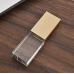 Kristal USB stick brons kleur metale doppen