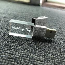 128GB Kristal metaal 3.0 usb stick met naam/foto 3D bedrukken 