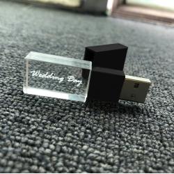 Kristal metaal usb stick met naam/foto 3D bedrukken 64GB