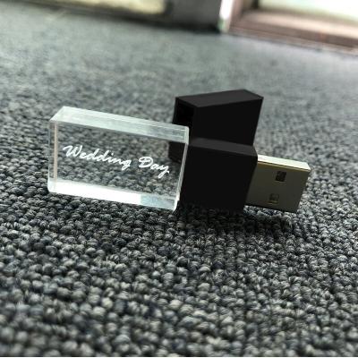 Glas usb stick met naam/foto 3D bedrukken 
