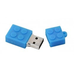 Bouwsteen usb stick. 2gb blauw