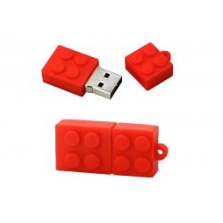 Sinterklaas kado Brick bouwsteen usb stick. 8gb rood