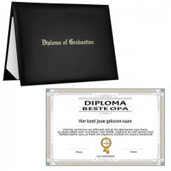 Beste Opa Diploma in PU Lederen Map 