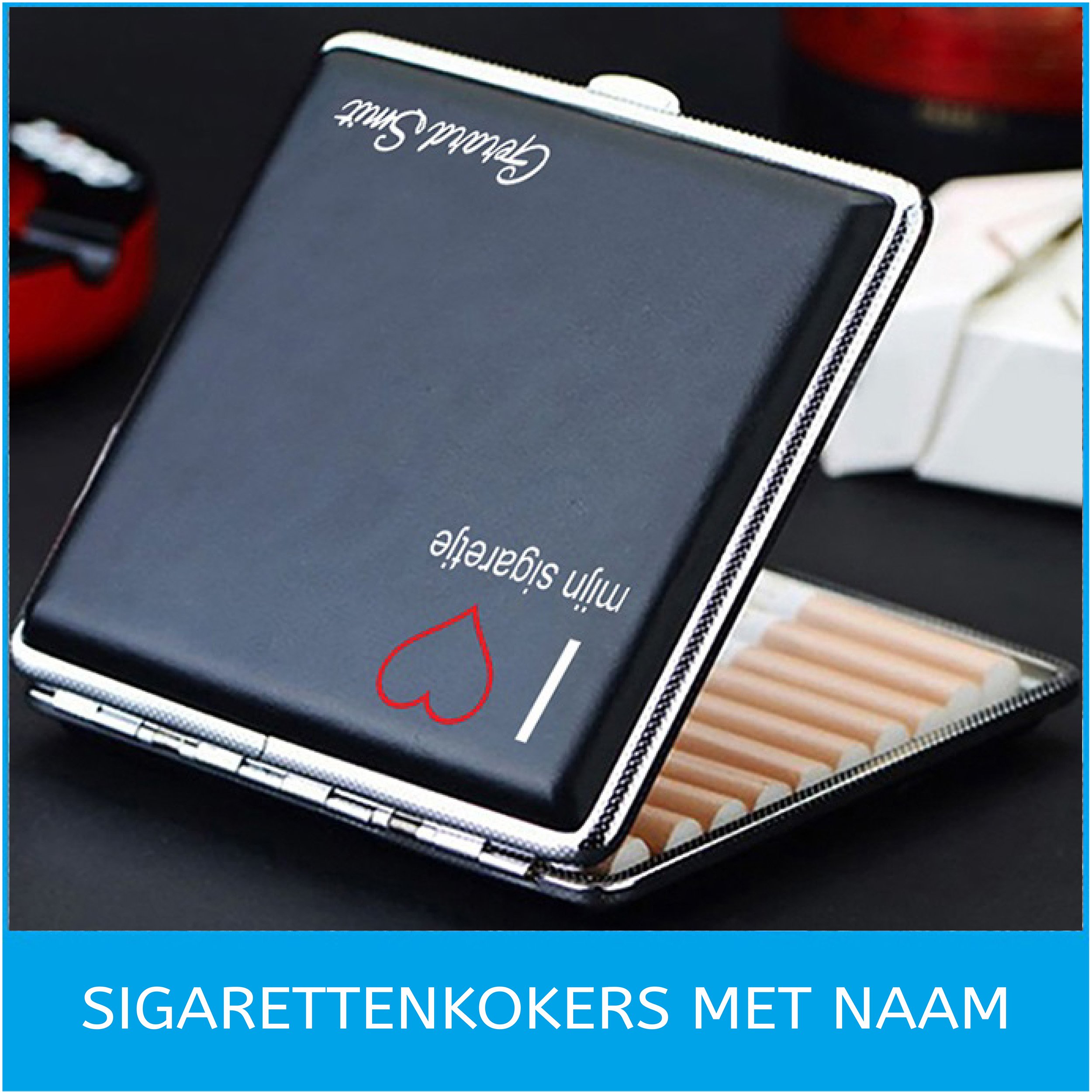 Sigarettenkokers met Foto / Naam